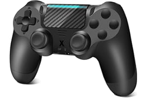 Effdrdfs Wireless Controller, Upgraded Controller Wireless for PS-4/Slim/PC, Bluetooth Gamepad Joystick with Dual Vibration/Touch Panel/ 3.5mm Audio Jack/Six-Axis/Ergonomic(Black)