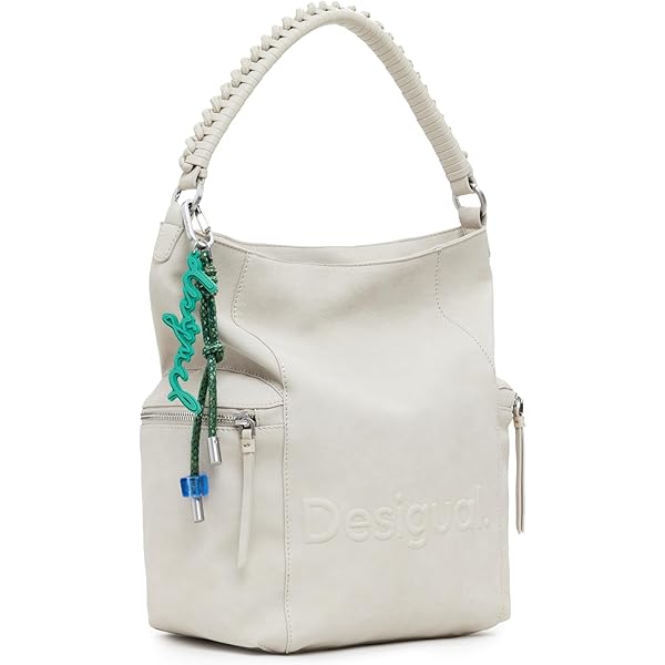 Desigual, BAG_HALF LOGO 23_LIBIA 2. 1000 blanco Mujeres, talla única