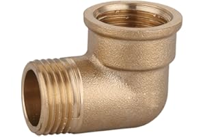 HYDROBIL Water Pipe Plumbing Fittings BSP, Brass 3/4" BSP Female x 3/4" BSP Male Elbow, Plumbing Joints and Connections, 10 Bar, Max. Temp. 95°C, BSP Connector