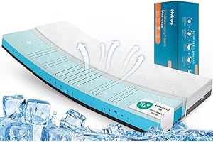 Elviros Materac 140x200 cm, 17(±1) cm ortopedyczny 7-strefowy materac piankowy z pamięcią kształtu, certyfikat Oeko-Tex, 2 poziomy twardości w 1, ergonomiczny materac z zimnej pianki