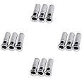 THE WHITE SHOP 12pcs Carbon Arrow Inserts Aluminum Inserts .244/6.20mm Standard Carbon Shaft Aluminum Inserts Bullet Field Points 5/16 Archery Practice Tips for Carbon Arrow Shaf