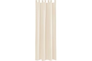 Bestlivings Rideau opaque (beige) avec passants, 140 x 225 cm (l x L) - Rideau décoratif comme brise-vue