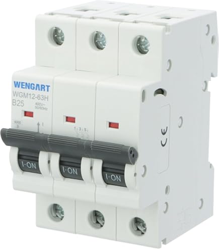 Disjoncteur Miniature DZ47-63 C10 3P - Protecteur Surcharge 3 Pôles 400V 10A - Montage Rail DIN