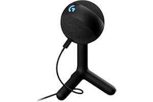 Logitech G Yeti Orb Microphone Gaming RVB à condensateur avec LIGHTSYNC, USB prêt à l’Emploi pour Streaming, cardioïde, pour PC/Mac - Noir