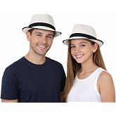 F&ouml;tr Şapka, Beyaz, Siyah Bantlı, Unisex, Yaz Stili
