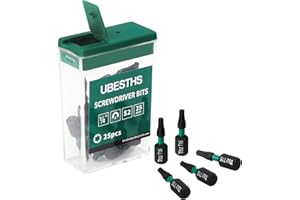 UBESTHS Torx Bit T15, Schraubendreher Bits Set 25 Stück, 1/4" Sechskantschaft, 25mm Länge mit Box