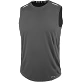 GENIUS STORE Men's Moisture Absorber Quick Dry Athletic Technical Performance Athlete Zero Arm T-shirt