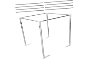 Gatuida Thickened Stainless Steel Canopy Bed Frame Poles for Bed Mosquito Net Support Bracket with Stable Structure Easy Entry Design Modern Minimalist Bedroom Decor