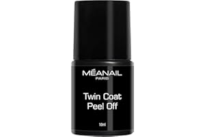 MEANAIL • Twin Coat Peel Off semipermanente • Base e Top Coat Peel Off 2 in 1 per Smalto Semipermanente e Gel UV • 10 Ml • Norme CE Europee • Vegan & Cruelty Free