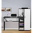 Witty Wud | Ruby | Engineered Wood Study Table in Black Wenge & White Colour 1 Year Warranty | Study Table for Adults, Computer Table, Study Table for Students, Office Table, | Free Installation