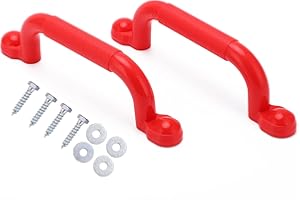 Drfeify Grab Handles, 24 cm Non-Slip Safety Holding Handles, 100 kg Load Capacity, Mounting Sets for Children, Climbing Poles, Swing Toy, Car Model Parts for Children's Hands (Red)
