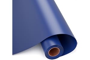 HKC Rollo de Vinilo Adhesivo, 30cm x 400cm azul Vinilo Mate para Cricut, Película Autoadhesiva para Silhouette Cameo, Vinilo Adhesivo Permanente para Taza, Cerámica, Plástico
