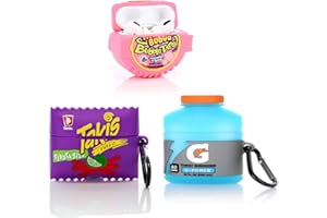 (3 szt.) etui na Airpods Pro, silikonowe etui ochronne XMBYGY Airpods Pro z uroczym zabawnym wzorem skóry, z brelokiem (G+Takis+Bubba)