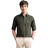 U.S. Polo ASSN. Solid Regular Fit Cotton Shirts for Men...