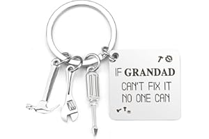 BOMEON Grandad Keyring - Grandad Gifts for Birthday, Father's Day & More