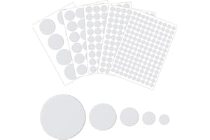 ZFKXGS 322 Stück Schraubenabdeckung Selbstklebend Weiß, Ø12mm/15mm/21mm/30mm/50mm Rund Selbstklebende Schrauben Abdeckkappen wasserdichte Schraubenloch Aufkleber für Wandschränke Schreibtische Möbel