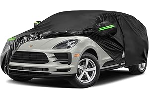SPORTULI Waterproof Car Cover Replace for 2014-2022 Porsche Macan, 6 Layers All Weather Full Car Covers with Zipper Door & Windproof Strap for Snow Rain Dust Hail Protection (Macan)