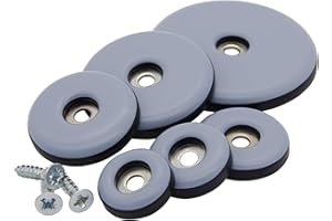 HWZ Piedini a vite in Teflon, 16 pezzi, con diametro di 19, 22, 25, 30, 38, 50 mm