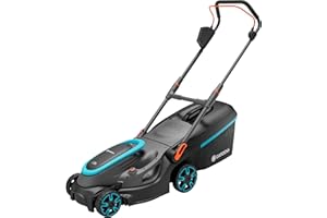 Gardena Akku-Rasenmäher PowerMax 37/36V P4A Ready-to-Use Set: Mäher bis 350 m², 37 cm Schnittbreite, 45 l Fangvolumen, zentrale Schnitthöhenverstellung, PowerPlus Motor mit Eco-Modus (14638-20)