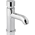 Deva VISION Chrome Non Concussive Push Button Basin Tap Public Toilet Bathroom Ensuite - Dementia Alzheimer’s Water-Saving Press Safety Faucet Sink Silver – 12 Year Warranty VSN123