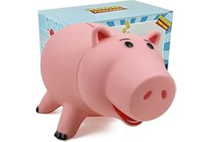 Queentas Toy Story Hamm Hucha para niños Huchas Originales para niños Adultos Caja Dinero Cerdo Rosado Ahorrar Dinero para niña para Regalo de cumpleaños