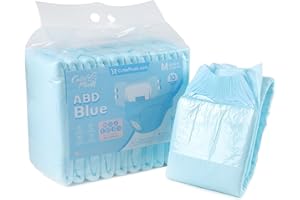 ‎CUTIEPLUSU CutiePlusU Windeln für Erwachsene 10 Stück Einweg-Inkontinenz-Slips mit Schlaufen für Damen und Herren, Maximale Saugfähigkeit über Nacht – Blau (Mittel 28"-38")