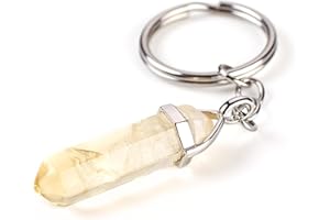 LAVISA Edelstein Schlüsselanhänger - Glücksbringer - Kristall - Heilstein - Naturstein Anhänger - handgefertigt