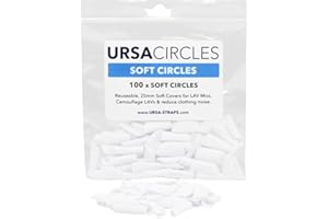 URSA STRAPS URSA Soft Circles - Protectores blandos reutilizables que proporcionan un escudo contra el viento y camuflaje para micrófonos Lavalier, 100 Soft Circles, blanco