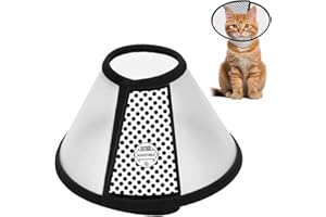 EZRANOVA Cat Cone - Lightweight Plastic Elizabethan Collar for Cats, Mini Dogs, and Rabbits，Prevent Licking and Biting，Soft and Comfortable，Suitable for Recovery and Grooming