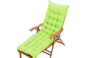 KYMMPL Durable Thick & Comfortable sun lounger cushion Garden Steamer Sunlounger Replacement Pad Outdoor & Indoor Sun Lounger Recliner Cushion Patio Furniture Cushion (Grass Green,40 * 40)
