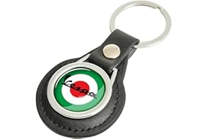 JDDRCASE Motorcycle Keychain Key Ring Case Compatible with Piaggio Vespa Primavera Sprint GTS GTV 50 150 300 etc