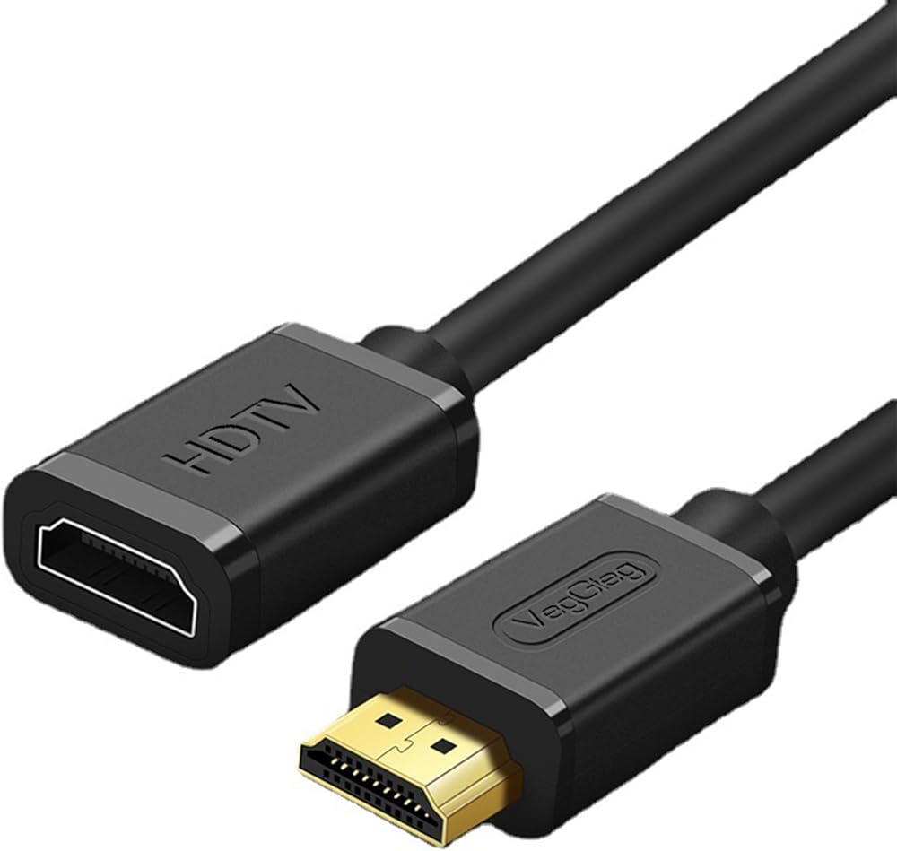 VegGieg 4K 60Hz Dişi Erkek HDMI 2.0 Uzatma Kablosu 1 Metre
