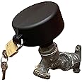Howsehold Outside Tap Lock - Prevents Unwanted Use of Outdoor Taps Water Thief Deterrent Includes Padlock (1 Tap Lock) (1 Pack)