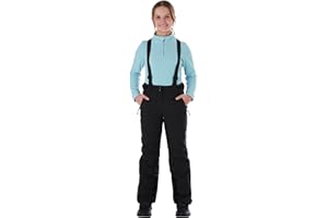 Killtec Mädchen Funktionshose/Skihose mit abzippbaren Latz, Schneefang und Kantenschutz Ksw 77 Grls Ski Pnts