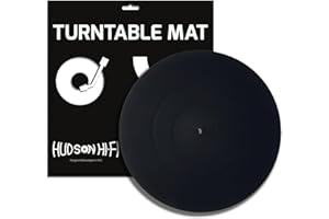 Hudson Hi-Fi Turntable Platter Mat - Audiophile Grade Silicone Rubber Design Universal to All LP Vinyl Record Players