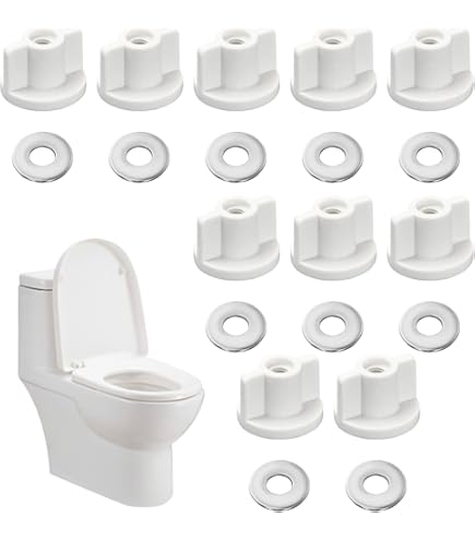 DECOMELODY Toilettensitz Schrauben Set - 4 Paar Stabile Befestigungsschrauben Aus Kunststoff