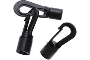 COHENTBLISS Gancho de Cordón de Choque para El Extremo de Cuerdas - Accesorios de Kayak en Plástico para Barco, Canoa, Ejercicio, Camping 8mm 50 Piezas