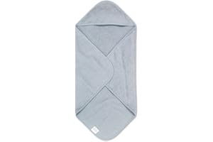 MORI Unisex Hooded Bath Towel Blue Organic Cotton Absorbent Quick Drying Lightweight 75x75cm for Infants Durable Comfortable Blanket Ideal for Bathing Home or Travel