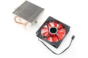 LIUKOUU Mini CPU Cooler, Quiet and Efficient Heat Dissipation CPU Heat Sink, CPU Radiator, Fit for 775/1150 / 1151/1155 / 1156/1366(red light)