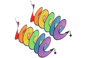 KIRZAX 2 Stück Windspirale Twister,Windfahne Camping,UV-beständiges und Wetterfestes Windspiel,Wind Spinner,Windfahne Für Draußen,Windspiele Für Den Garten
