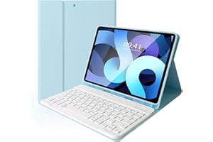Lively Life Tastiera Bluetooth per iPad Air 5a Generazione 2022/ 4a Gene 2020 10.9 Pollici/iPad Pro 11 Pollici 2022/2021/2020/2018, Tastiera Staccabile Wireless - Layout Italiano QWERTY - Azzurro
