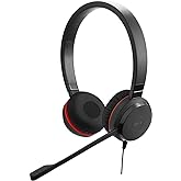 Jabra Evolve 30 UC Stereo Headset – Unified Communications Headphones for VoIP Softphone with Passive Noise Cancellation – US