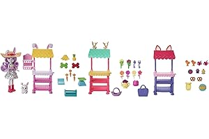 Enchantimals, Coffret Le Marché Fermier avec 1 Poupée Becker Lapin, 1 lapin bélier et de nombreux décors & accessoires, Jouet Enfant, Dès 4 ans, HHC17