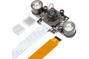 Arducam Tag-Nachtsicht für Raspberry Pi Kamera, automatische IR-Cut-Schaltung, ganztägige Bildunterstützung, IR-LED für schwaches Licht und Nachtsicht, M12-Objektiv austauschbar, OV5647 5MP 1080P