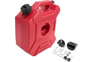 WODHMIEY Depósito de Gasolina de 5 Litros Rojo, Bidon Gasolina 5l Para Coche Y Moto, Garrafa Gasolina de Emergencia Con Cerradura y Llave