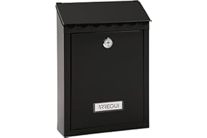 ARREGUI Civic E5724-C Buzón Exterior de Acero Tamaño S (Correo DIN A5) | Buzón de Pared Pequeño | Buzón de Correo Individual | Fácil de Instalar | Negro