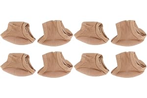 YUYTE Fuktgivande Hälstrumpor med Tålös Design för Fotvård (Naken) | Gelfoder, Mjuk Polyester, Ventilerad Anti-svett, Luktkontroll, Daily Spa Fix