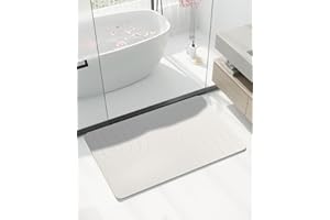 Ribelli Kieselguhr Bath Mat, Non-Slip 60 x 39 cm, Shower Mat, Bath Mat, Quick Drying, 100% Natural Stone Floor Mat, Bath Mat, Super Absorbent Bathroom Mat