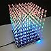 Produktbild ILS - DIY WIFI APP 8x8x8 3D Light Cube Kit Rot Blau Grün LED MP3-Musik-Spektrum Elektro-Kit Nein Gehäuse