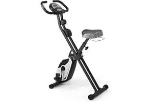 Ultrasport F-Bike Pro Cyclette da Casa Pieghevole I Cyclette Pieghevole da Casa fino a 150 KG con 16 Livelli, Sella Extra Confortevole, Funzione App, LCD Display e Sensori, Cyclette da Camera